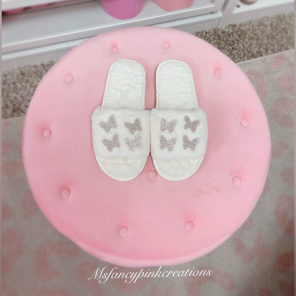 Butterfly Rhinestone Slippers - Picture 4 of 5